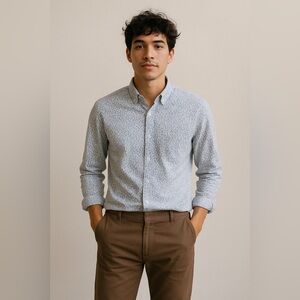 Even‎ Tide Patterned Button-Up Shirt